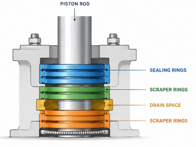 Arrangement of Piston Rod Stuffing Box