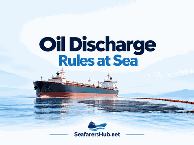 Oil discharge rules at sea under MARPOL Annex I Regulations 15 and 34, covering machinery-space and oil tanker cargo-area discharges.