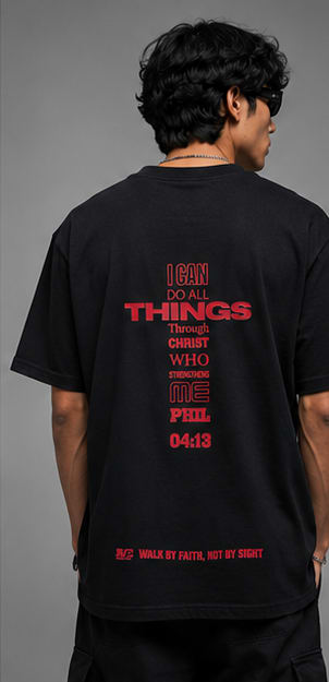 Christ Cross Heavyweight Tee Back View