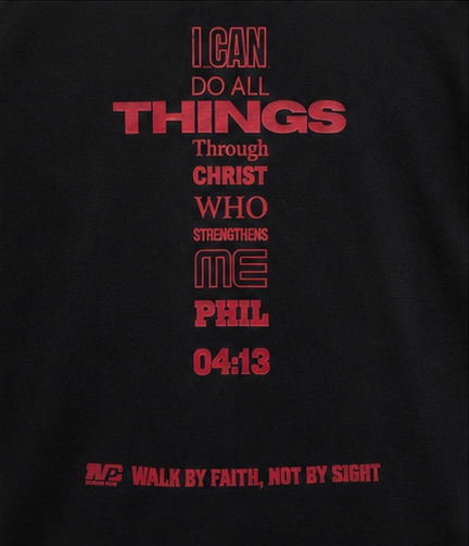 Christ Cross Heavyweight Tee Back Graphic Detail