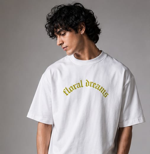 Floral Dreams Heavyweight Tee Front View