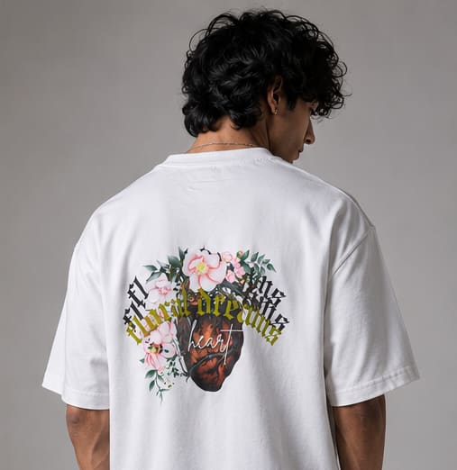 Floral Dreams Heavyweight Tee Back View