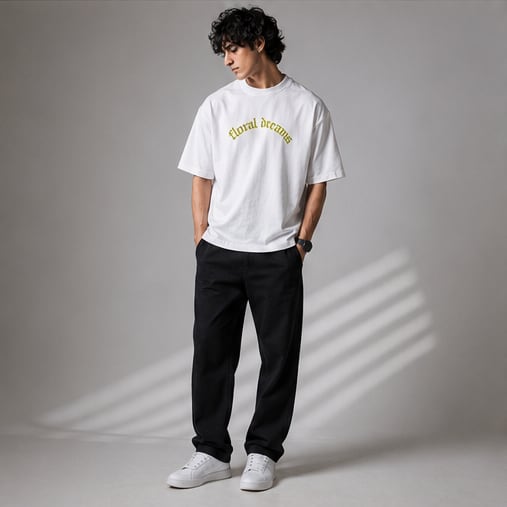 Floral Dreams Heavyweight Tee Model View