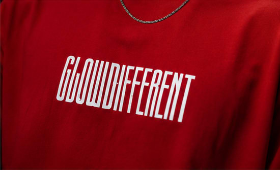 Glow Different Heavyweight Tee Chest Graphic Detail