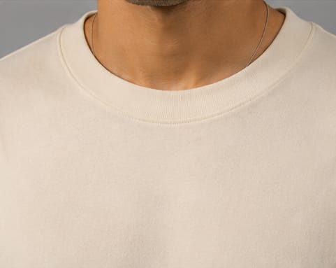 Happiness Heavyweight Tee Collar Detail