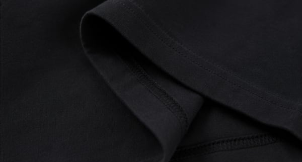 Monochrome Black Heavyweight Tee Fabric Detail