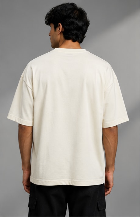 Monochrome Off-White Heavyweight Tee Back View