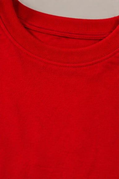 Monochrome Red Heavyweight Tee Back View Upper