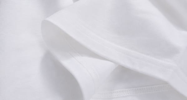 Monochrome White Heavyweight Tee Fabric Detail