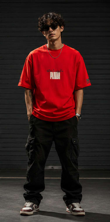 Kung Fu Panda Heavyweight Tee Front Model View Full