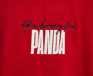 Kung Fu Panda Heavyweight Tee Chest Graphic Detail