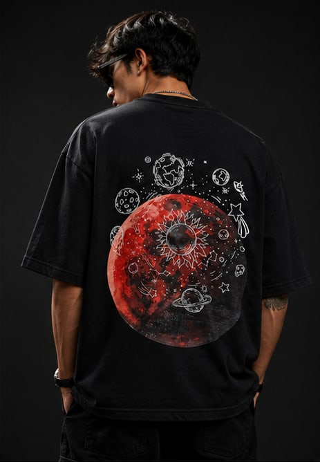 Red Moon Heavyweight Tee Back View