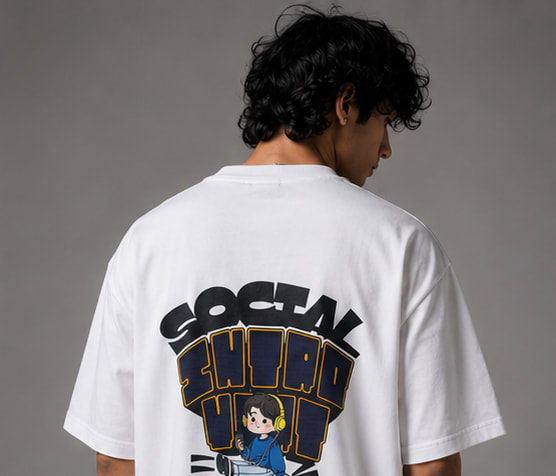 Social Introvert Heavyweight Tee Back View