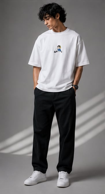 Social Introvert Heavyweight Tee Model View