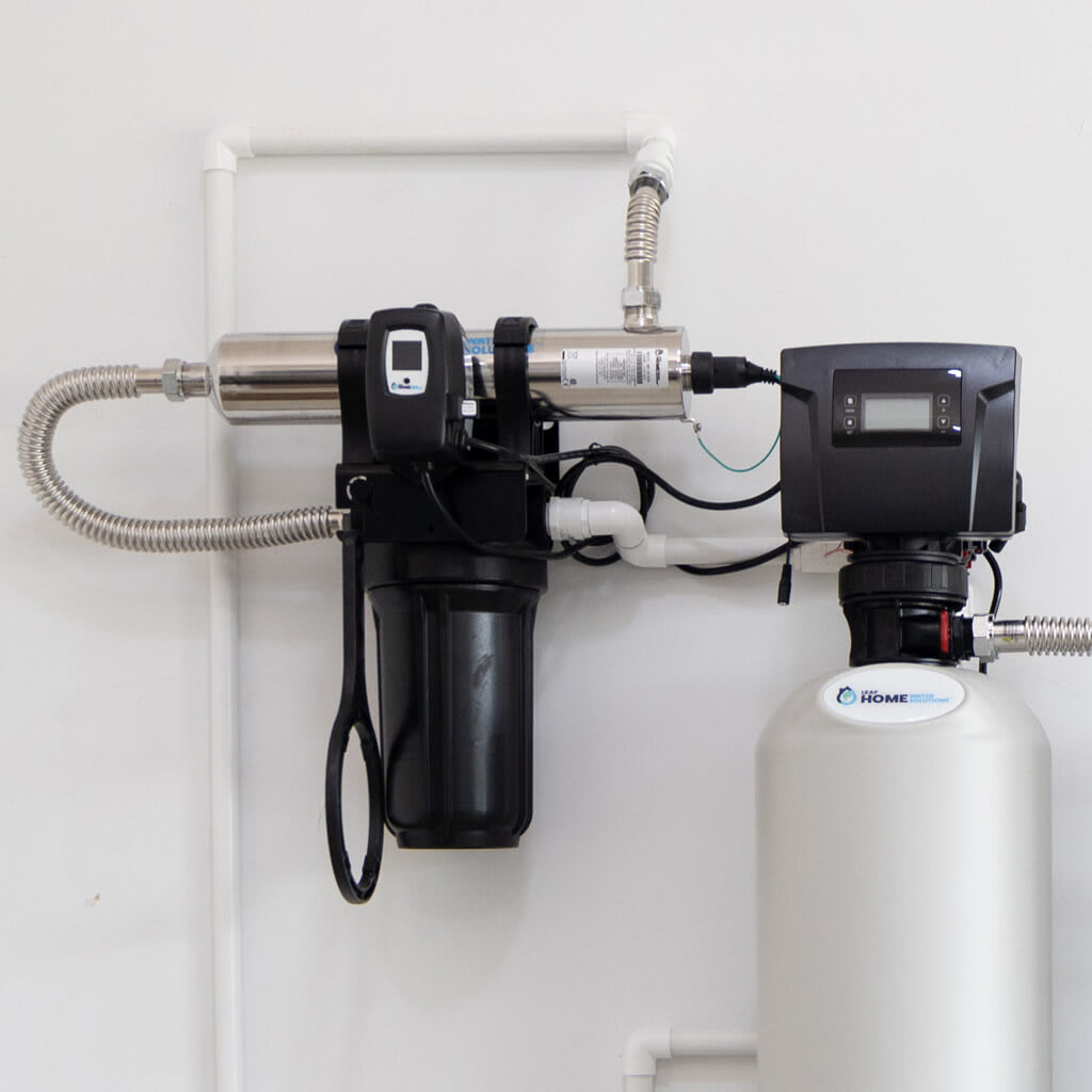 uv-system-on-wall leaf home water solutions uv system installed onto white wall