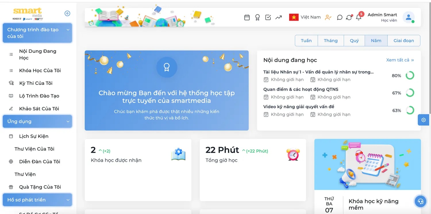 Nền tảng Smart E-learning tích hợp AI