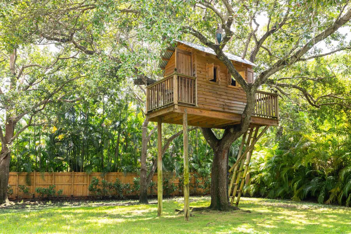 What It's Like to Stay in Tiny Home Tree House With 3 Floors + Slide