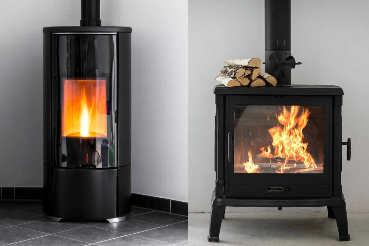 Pellet stove vs. wood stove