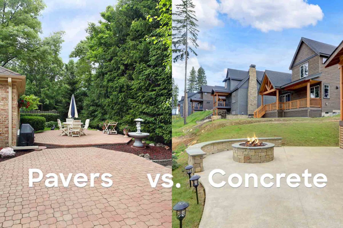 What is the cost of pavers vs. concrete?