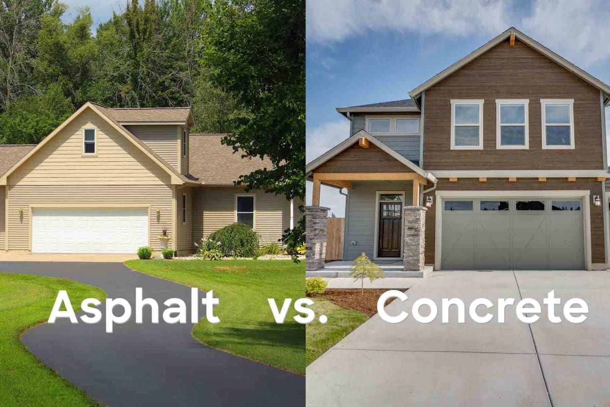 How much does an asphalt driveway cost vs. concrete?