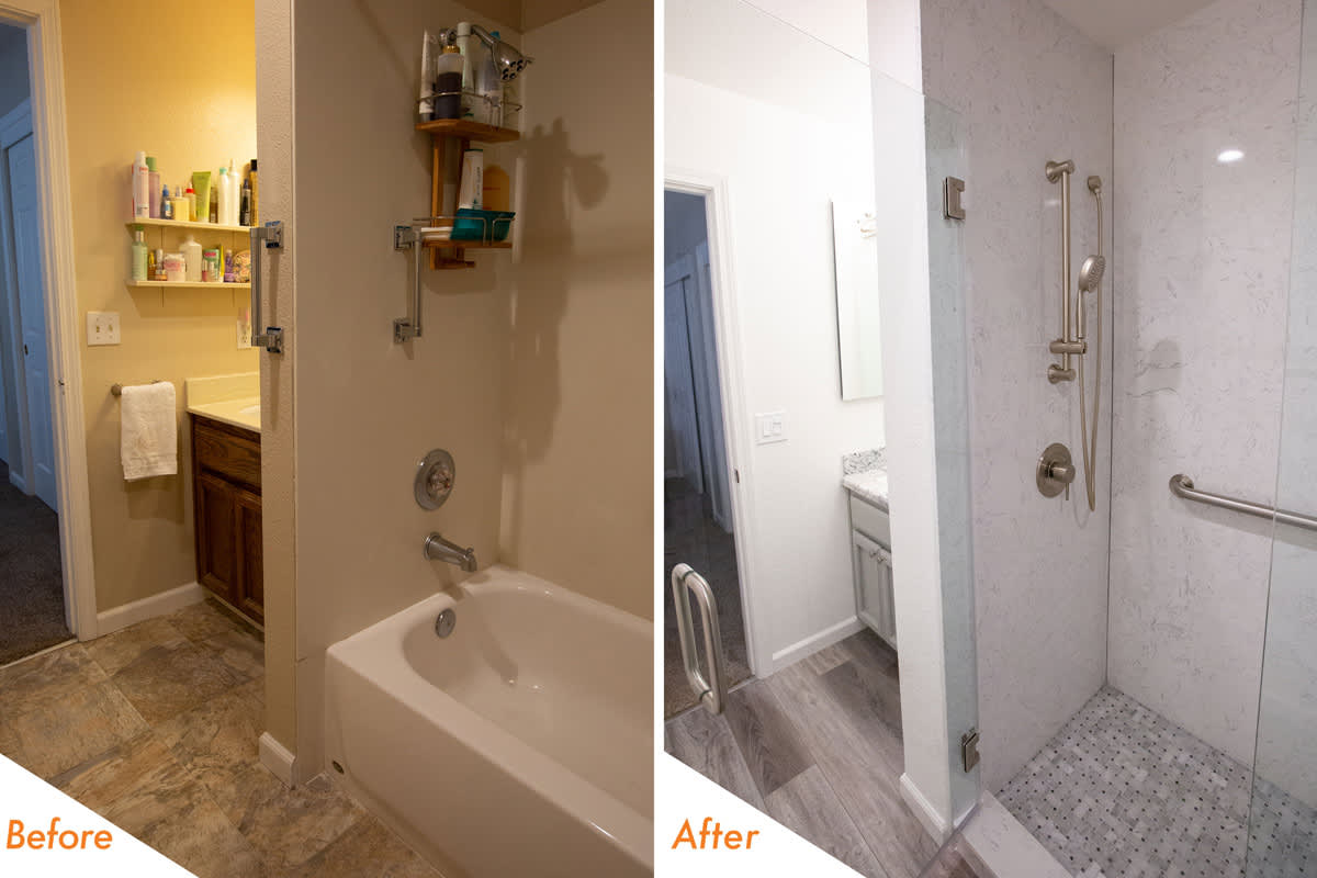 How much does a tub to shower conversion cost?