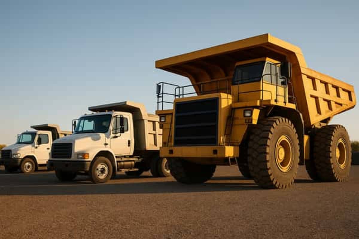 Dump truck sizes