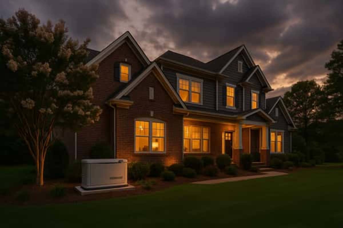 Whole-house generator installation cost Charlotte NC