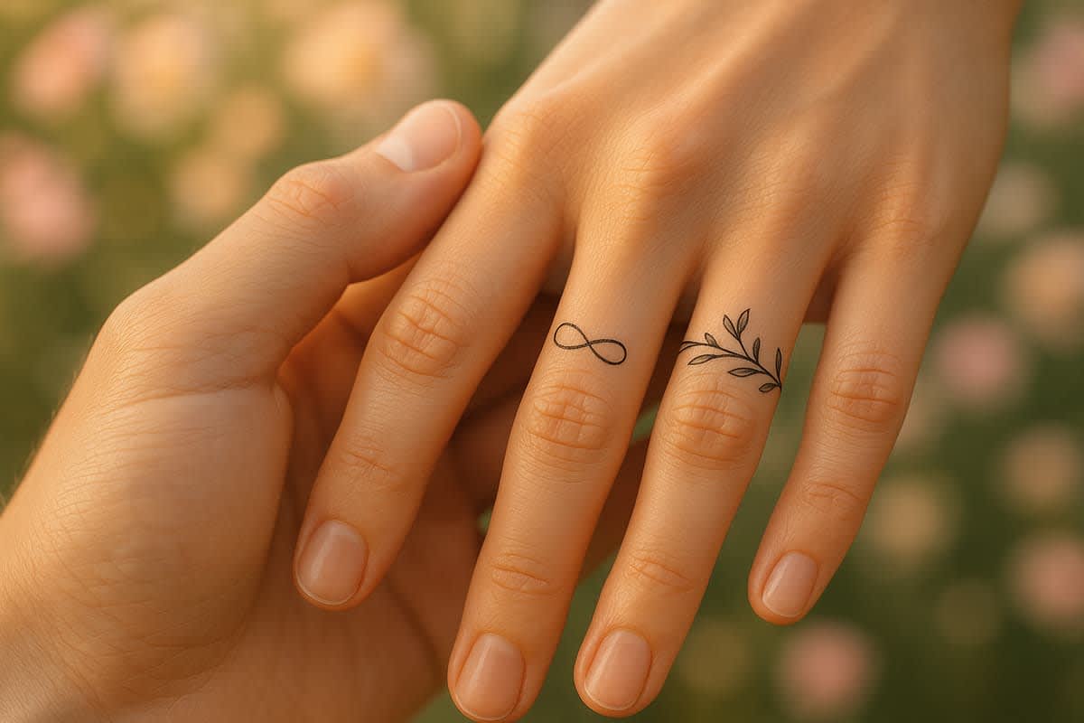 Wedding ring tattoo ideas for couples