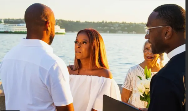 ceremony conducted on the pier in Seattle, WA