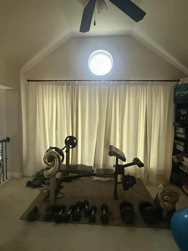 Curtains made by me.