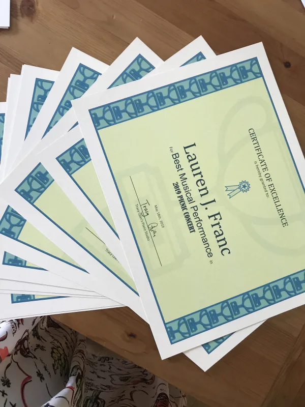 Certificates