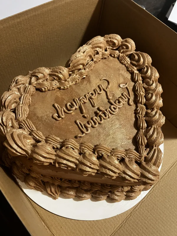 Red Velvet Cake with Walnuts and Chocolate Frosting