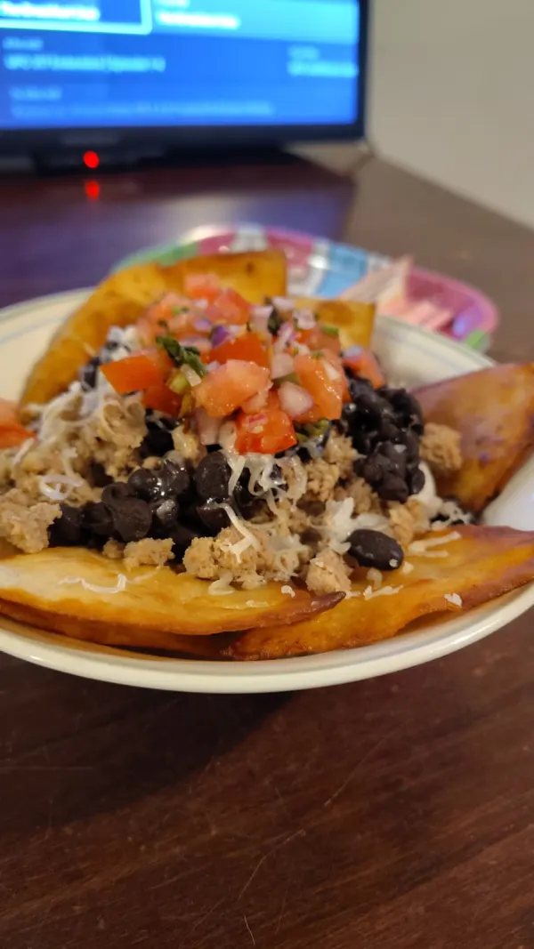 Meatless nachos