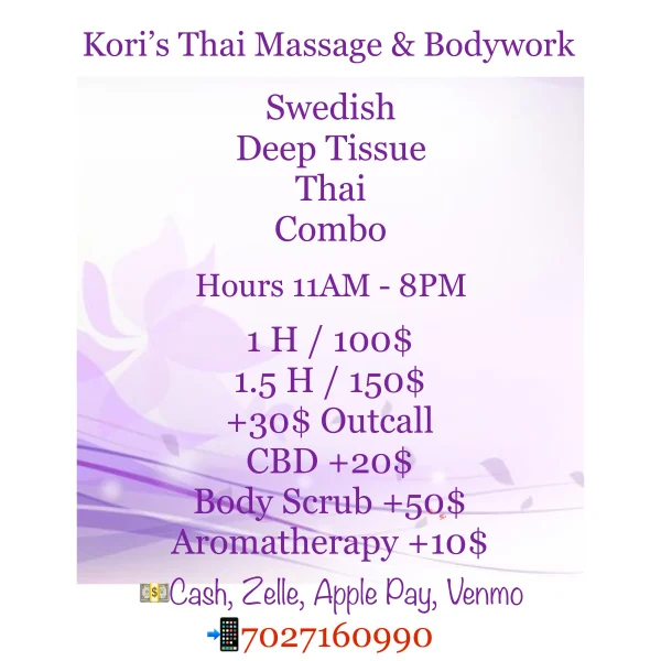 Koris Thai Massage And Bodywork In Las Vegas Nv Thervo 