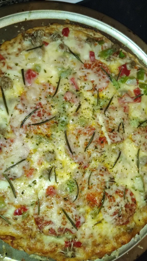 Mediterranean style pizza
