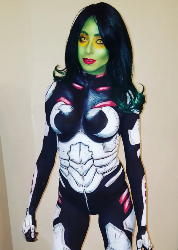 halloween body paint-Gamora