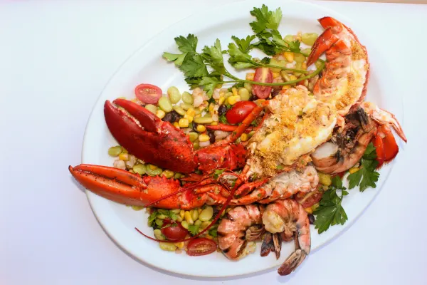 Fried Lobster with Succotash