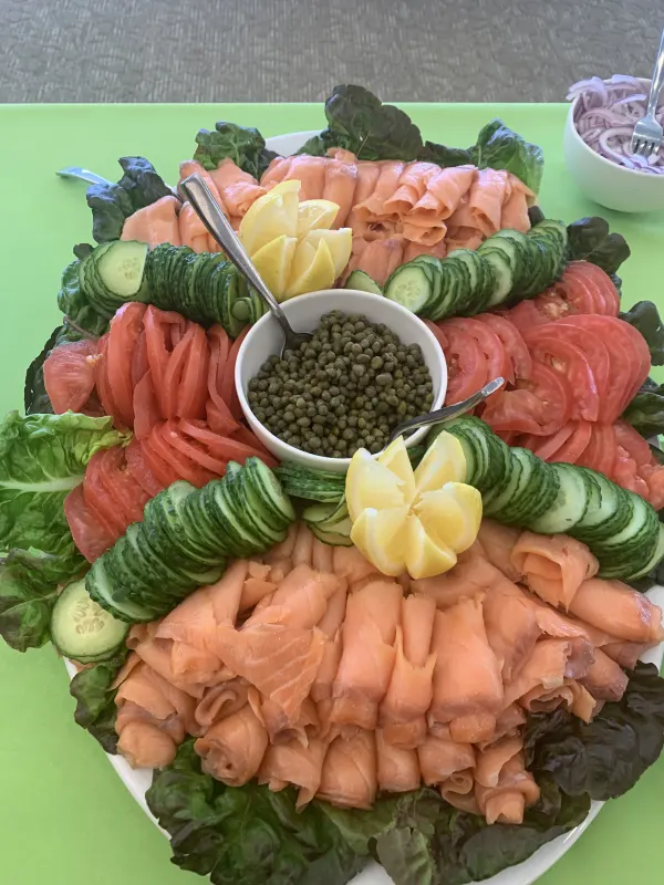 Lox Display with Capers