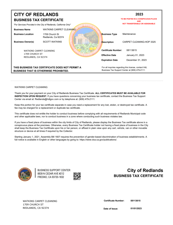 Business License.
