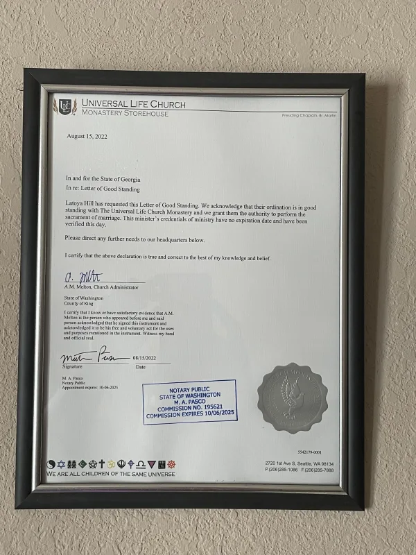 Letter of Good Standing