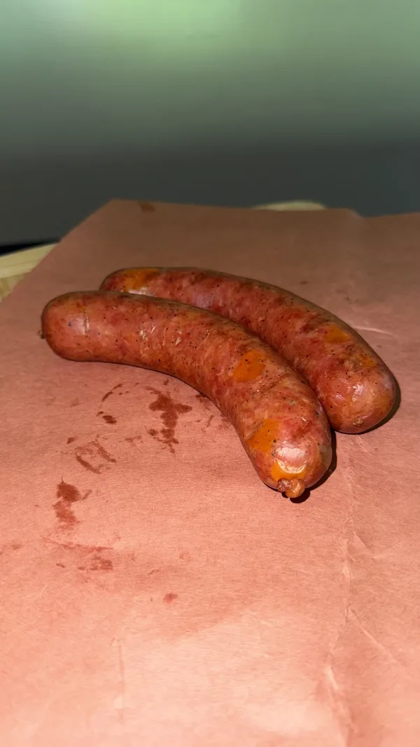 Homemade Chedder Sausage