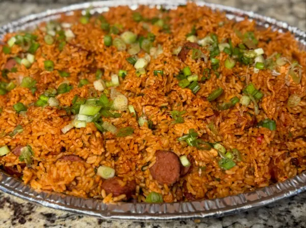 Chicken, Sausage, and Shrimp Jambalaya 