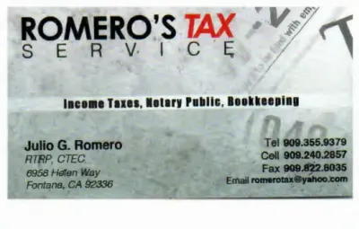 ROMERO'S TAX SERVICE INC