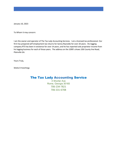 The Tax Lady Inc