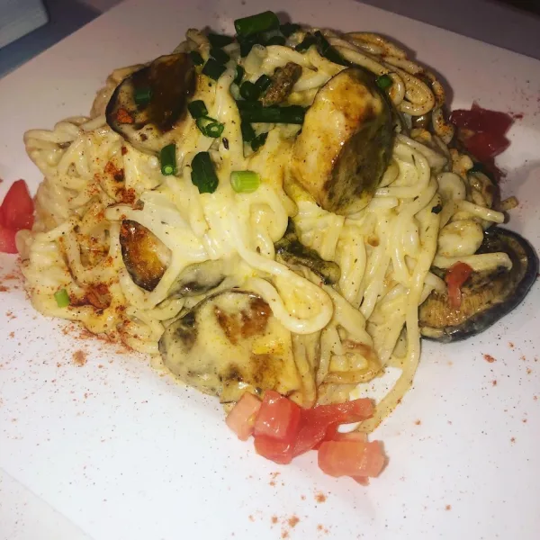 Scallop Alfredo Pasta