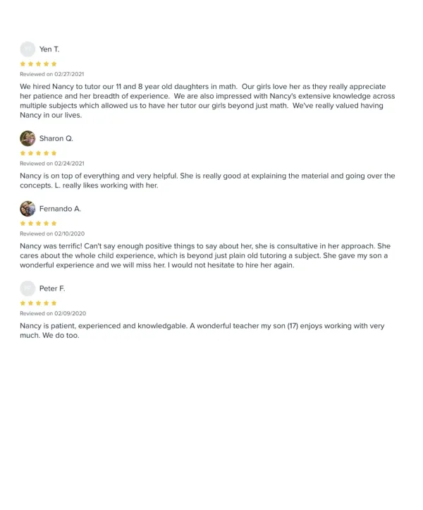 More reviews