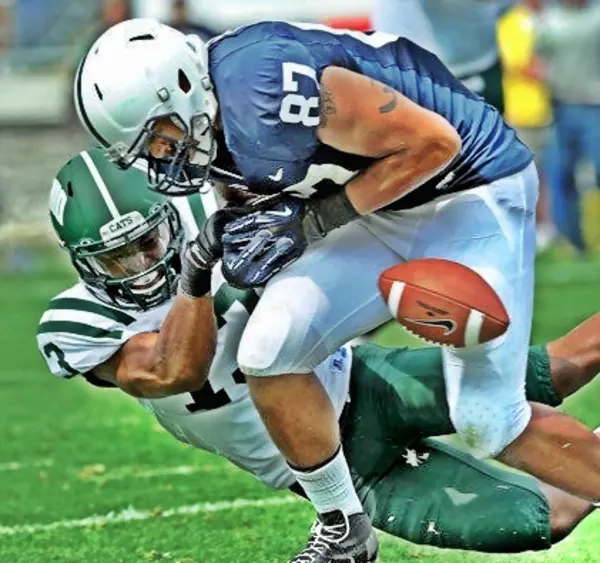 Coach Moore making a big play as a DB against Penn St. 