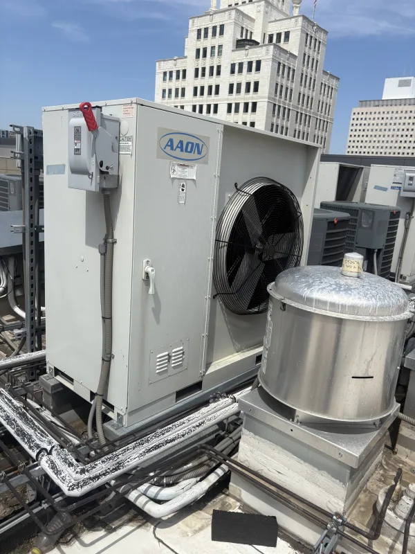 installed aaon mini split for designated areas and a condo
