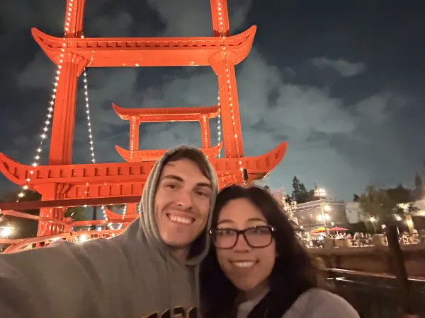 My girlfriend and I at Disneyland