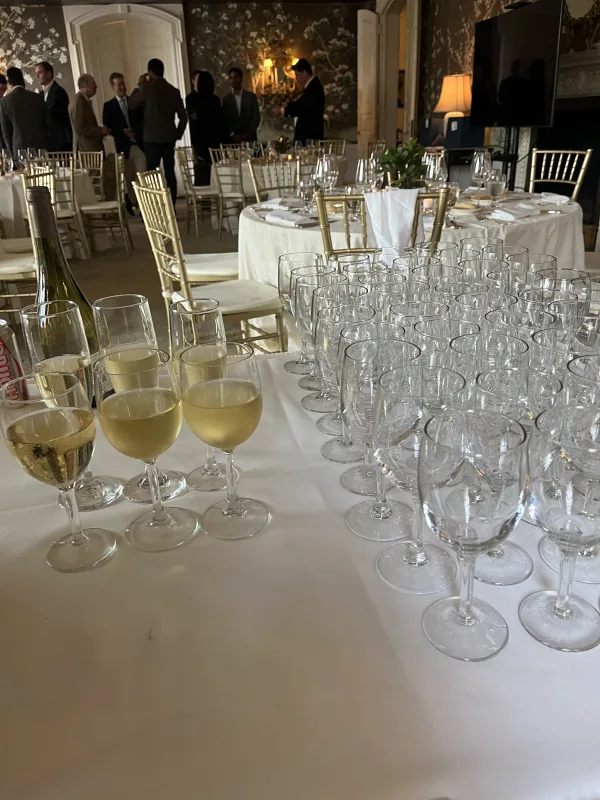Setting up for cocktail reception